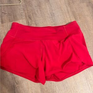 lululemon athletica Red Performance Running Shorts